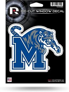 University of Memphis Tigers 5 Inch Die Cut Decal Sticker, Flat Vinyl, Clear...