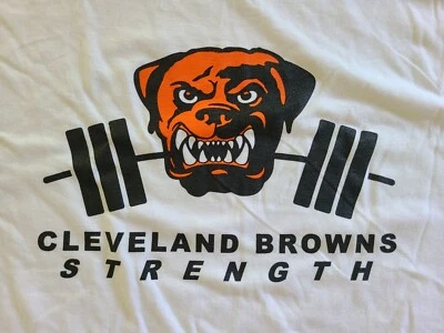 Camisa Adidas Cleveland Browns Strength and Conditioning XXL branca 24,5 x 28  - Imagem 1 de 4