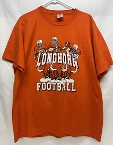 Texas Longhorns Orange Short Sleeve T-Shirt Adult Size Large L - Picture 1 of 4