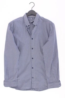 ⭐ Tom Tailor camicetta per uomo taglia 54, XL a quadri blu di cotone ⭐ - Immagine 1 di 4