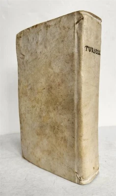 1776 LATIN ORATIONS by HORATIO TURSELLINO in ITALIAN antique VELLUM BINDING  - Image 1 of 4