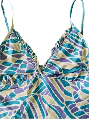 Traje de baño Tankini Jantzen talla 12 escote con volantes sin relleno forrado Foto 1 de 4