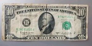 1950 10 dollar bill series D - Picture 1 of 2
