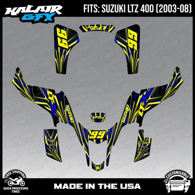 Graphics Kit for SUZUKI LTZ400 LTZ-400 (2003-2008) Prime Series - Yellow Shift - Image 1 of 4