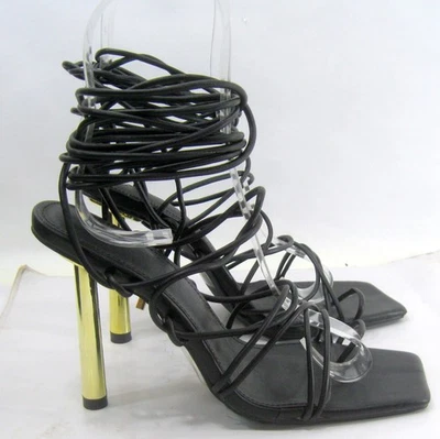 NEW LILIANA  black 4.5"Stiletto HEEL  LACE UP shoes WOMEN Size   7.5 - Image 1 of 4