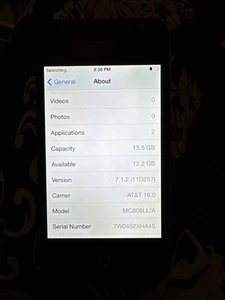Apple iPhone 4 Black (ATT) A1332 16GB GSM + CDMA Very Good Used IOS 7.1.2 - Picture 1 of 3