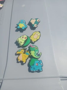 Lot Of 7 Croc Charms Pokemon Soft PVC - Picture 1 of 3