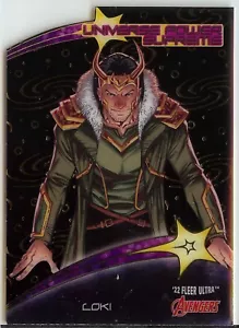 2022 Tarjeta de Poder Fleer Ultra Marvel Avengers Universo troquelado Negra #UPS-20 Loki - Imagen 1 de 2
