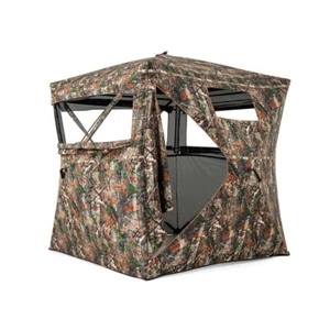 3 Person Portable Tall Hunting Blind Pop-Up Ground Tent w/Portable Carrying Bag - Picture 1 of 10