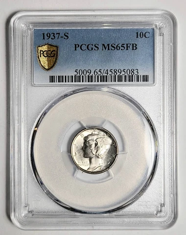 1937 S Mercury Dime PCGS MS-65 FB Cover