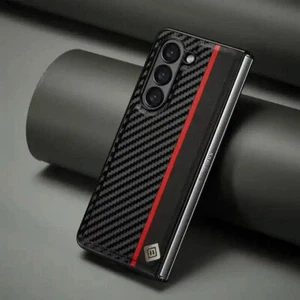Samsung Galaxy Z Fold 5 5G Carbon Handy Hülle Slim Tasche Schutz Etui Cover Case - Bild 1 von 5