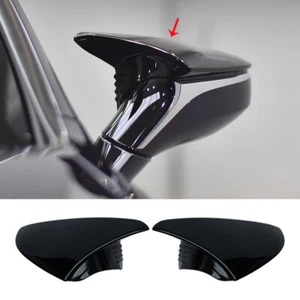 For Lexus UX 200/250h 19-2021 Glossy Black Rear View Side Door Mirror Cover 2pcs - Picture 1 of 12