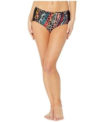 Paul Smith Women's 248017 Cheetah Print Stripe Panelled Pant Swimwear Size M - Image 1 of 2