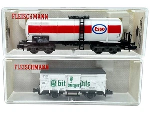 Fleischmann N 8480k+8382 - Güterwagen Kessel - Modellbahn - INKgrafiX TOYS A320 - Picture 1 of 12