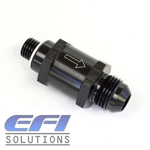 Fuel Pump Check Valve M12X1.5mm To 8AN (Black) To Suit Bosch 044 Fuel Pump - Picture 1 of 2