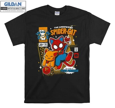 Marvel Spider Cat Cómic Camiseta Regalo Sudadera con Capucha Camiseta Hombres Mujeres Unisex F404 Foto 1 de 4