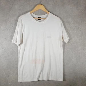 Vintage Hugo Boss Logo Print T-Shirt L White Men’s Summer Outdoors Casual - Picture 1 of 8