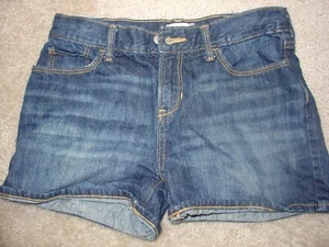 GIRL'S BLUE DENIM JEAN SHORTS Size 14 OLD NAVY ADJUSTABLE WAIST ZIP NICE L@@K! - Picture 1 of 3