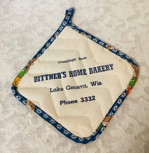 Lake Geneva, Wisconsin VINTAGE Souvenir BITTNER'S BAKERY - Bild 1 von 2