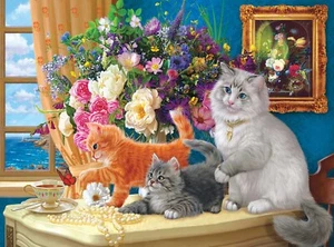 RoseArt Tea By The Sea 750 Piece Jigsaw Puzzle - Picture 1 of 2