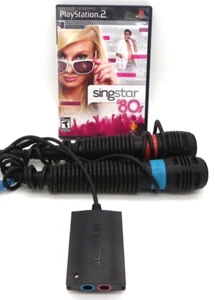 SingStar '80s Sony PlayStation 2 PS2 With 2 singing Microphones And Adapter 2007 - Picture 1 of 1