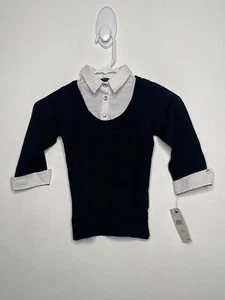 French Toast Blouse Girls Size 4 Mock Layer Top 3/4 Sleeve School Uniform - Picture 1 of 5