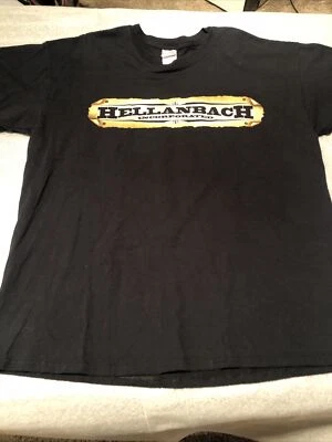 Camiseta de Motociclista Hellanbach Incorporada Buscada Motociclista Negra Gráfica de Calavera T Talla XL Foto 1 de 4