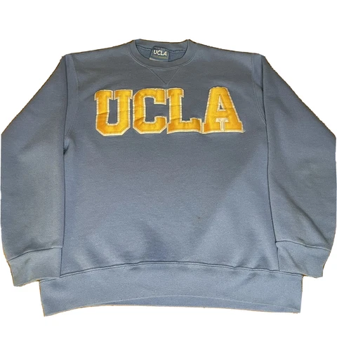 Vintage 80s UCLA Bruins NCAA Sweatshirt Sewn Gold Standard Men’s Medium 50-50 Cover