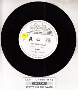WHAM Feat. GEORGE MICHAEL Last Christmas Promo 7" 45 rpm vinyl record NEW RARE! - Imagen 1 de 3