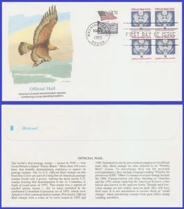 USA4 #O154 U/A FLEETWOOD FDC BL4 Great Seal - Bild 1 von 1