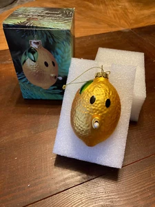 Wunderschöner kernloser Zitronenglas Werbe Weihnachtsschmuck - Neu im Karton - Bild 1 von 3