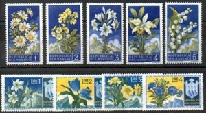 SAN MARINO = FLOWERS x2 SETS = 9 STAMPS MNH ** - Picture 1 of 1