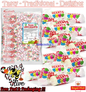50 Swizzels Mini LOVE HEARTS Sweets Wedding Favours Retro Party Valentines - Picture 1 of 1