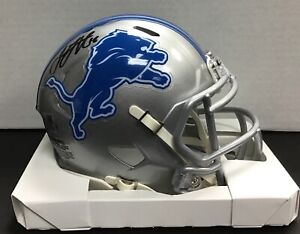 Jared Goff Autographed Detroit Lions Speed Mini Helmet ! Fanatics