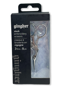Gingher Stork Embroidery Scissors 3 1/2in.-8cm New In Box