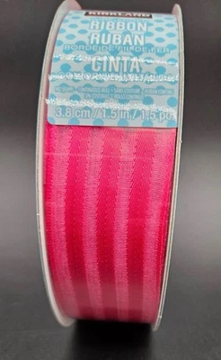 Kirkland Wire Edge Pink Ribbon 1.5" wide x 50 Yards long NEW - Image 1 of 3