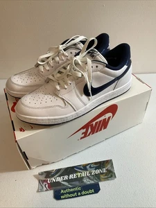 Nike Air Jordan 1 Retro Bajo '85 Metálico Azul Marino FB9933-141 Hombres Talla 9 Sin Tapa - Imagen 1 de 5