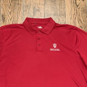 Indiana Hoosiers Mens Under Armour Heat Gear Polo Golf Shirt Size. XL - Picture 1 of 2