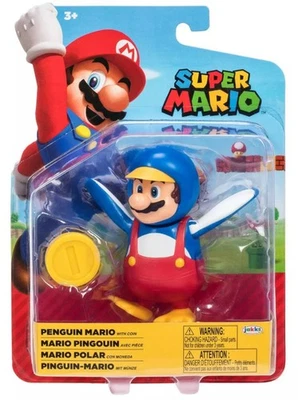 Jakks 40824 Super Mario Figur Pinguin-Mario mit Münze 10 cm Wave 26 - Bild 1 von 2