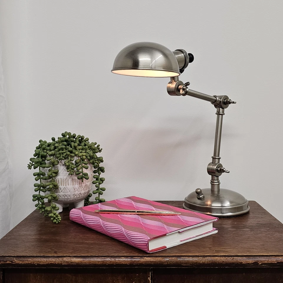 Pottery Barn Adjustable Brushed Nickel Desk Lamp Model 6177653 - Image 1 of 4