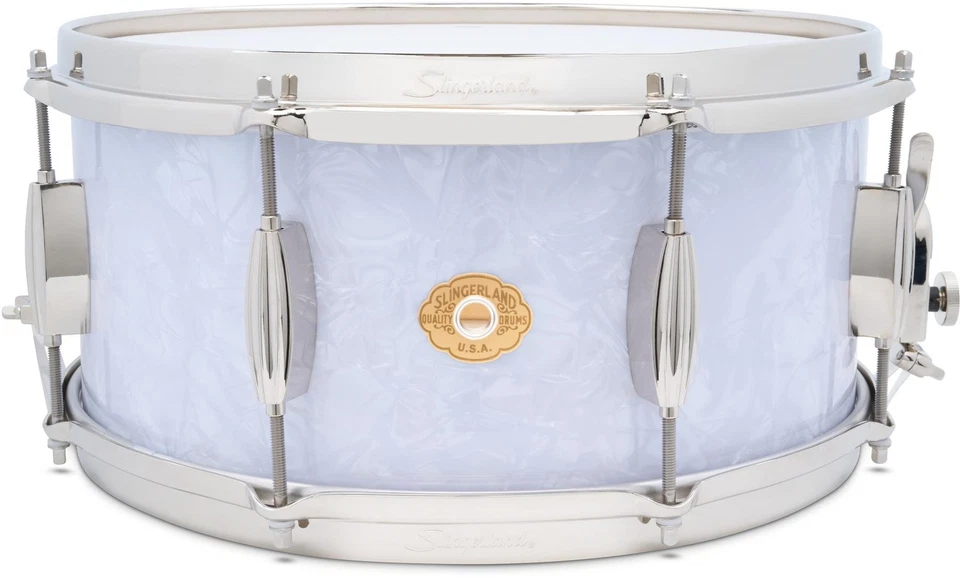 Slingerland Radio King Artist Snare Drum - 6.5 inches x 14 inches, White Marine - Image 1 of 1