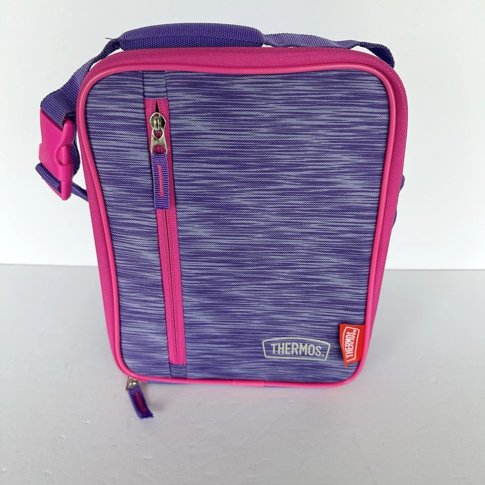 Kit de almuerzo con aislamiento vertical de novedad termo púrpura/rosa Foto 1 de 4