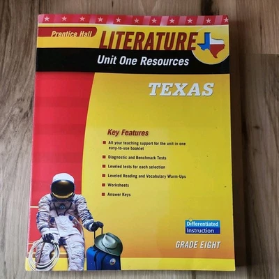 NEW Prentice Hall, LITERATURE, UNIT1 RRSOURCES, TX Language Central, Teacher 8th - Image 1 of 3