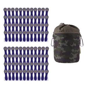 96 Wäscheklammern Indigo Grau Edelstahl Wäscheklammerbeutel Baumwolle Camouflage - Bild 1 von 6