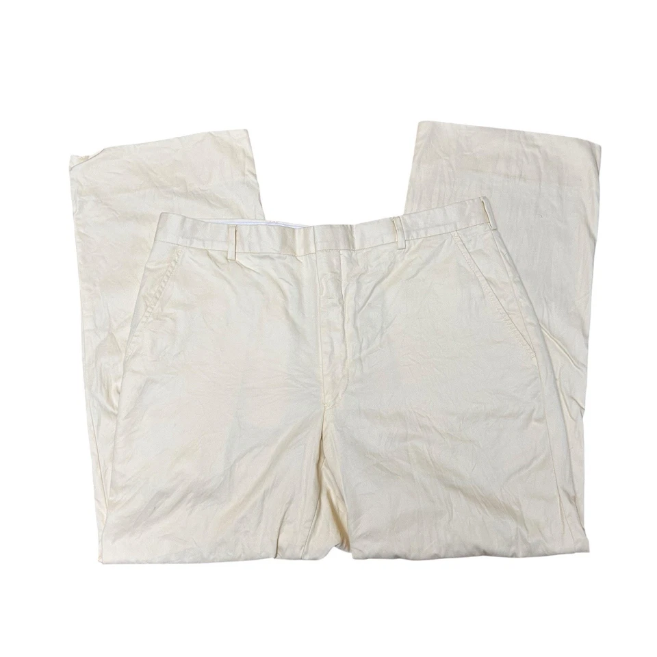 Pantalones Paul Stuart Vintage Amarillo Claro 33x28 Pantalones Pantalones Hombre Algodón Foto 1 de 4