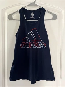 adidas Girls Athletic Tank Top Size Large Navy - Picture 1 of 3
