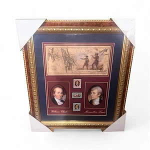 Arte enmarcado de Lewis y Clark con estampillas de USPS obra de arte del bicentenario LEER - Imagen 1 de 6