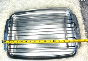 Vintage Foley Aluminum Roaster Roasting Pan With Adjustable Rack-Roast-R-Broil - Picture 1 of 9