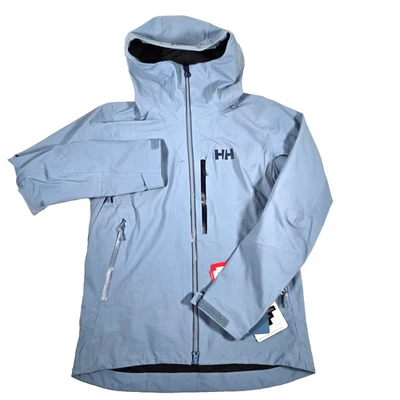 NWT Men's Helly Hansen Verglas Backcountry Blue Fog Ski Jacket Size Small New - Image 1 of 4