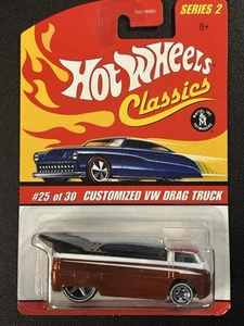 HOT WHEELS CLASSICS SERIES 2 CUSTOMIZED VOLKSWAGEN DRAG TRUCK #25/30 ORANGE - Picture 1 of 1